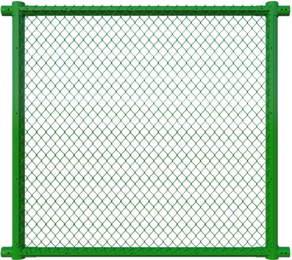 Chain-link wire mesh fence