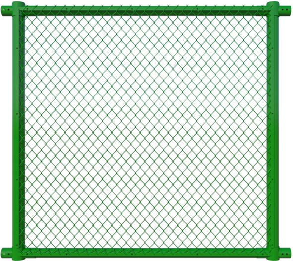 Chain-link wire mesh fence