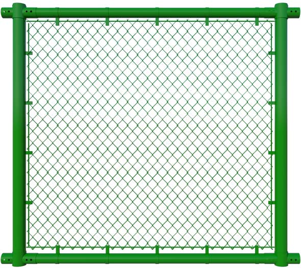 Chain-link wire mesh fence