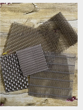 Architectural Metal Mesh Samples display