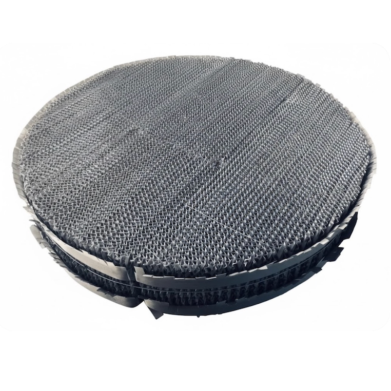 BZ Five-Heddle woven SS wire mesh packing for industrial distillation and filtration.