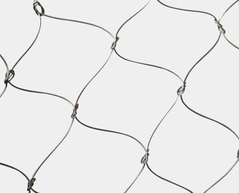 Stainless steel cable knotted mesh