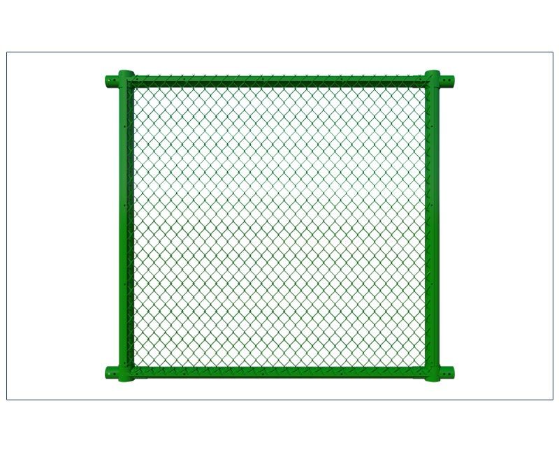 Chain-link wire mesh fence